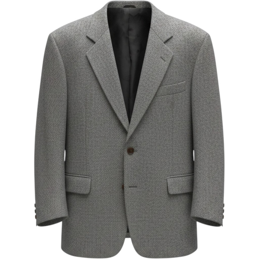 Harris Tweed Mens Gray Herringbone Wool Blazer Jacket 44R Handwoven Scotland - Picture 10 of 10